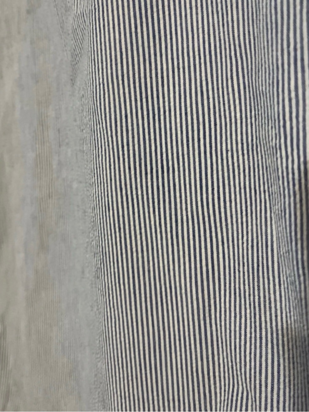 Girls' Sleeveless Blue Pinstripe Dress with Pink Trim - Picture 6 of 6